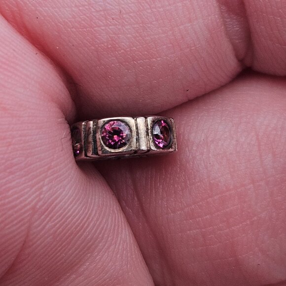 Pandora 925 Sterling Silver Pink Trinity Northern Lights Spacer Charm - Picture 1 of 6